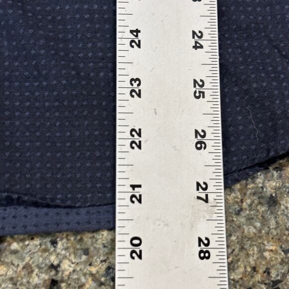 Van Heusen Shirt Mens XL Dark Blue Button Up Long Sleeves Slim Fit Cotton Blend - Picture 5 of 8